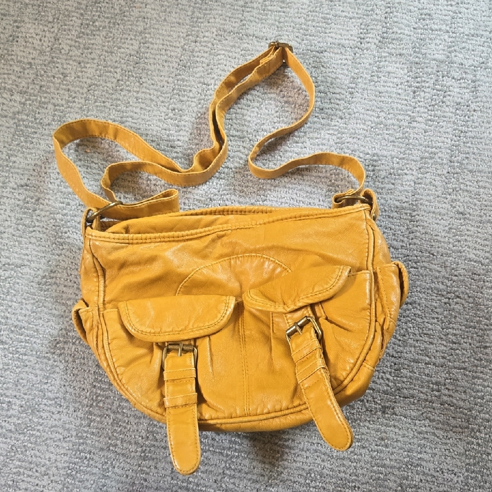 Stylish Mustard Yellow Leather Bag